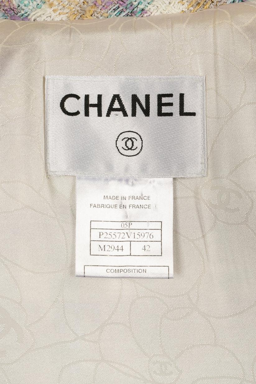 Chanel Tweed Jacket in Pastel Tones and Silk Lining 6
