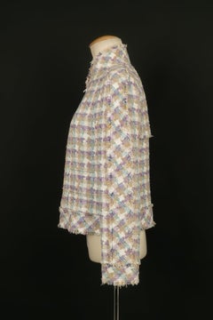 Chanel Tweed Jacket in Pastel Tones and Silk Lining