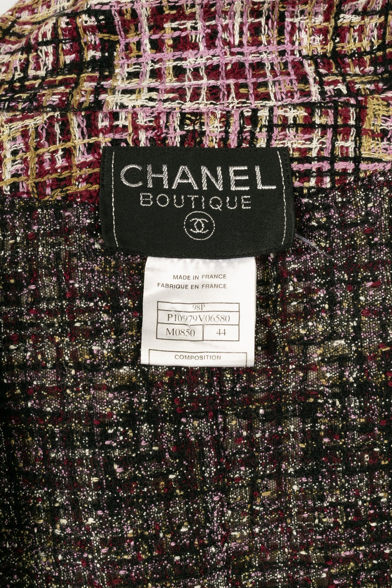 Chanel Tweed-Jacke Frühjahr, 1998 im Angebot 4