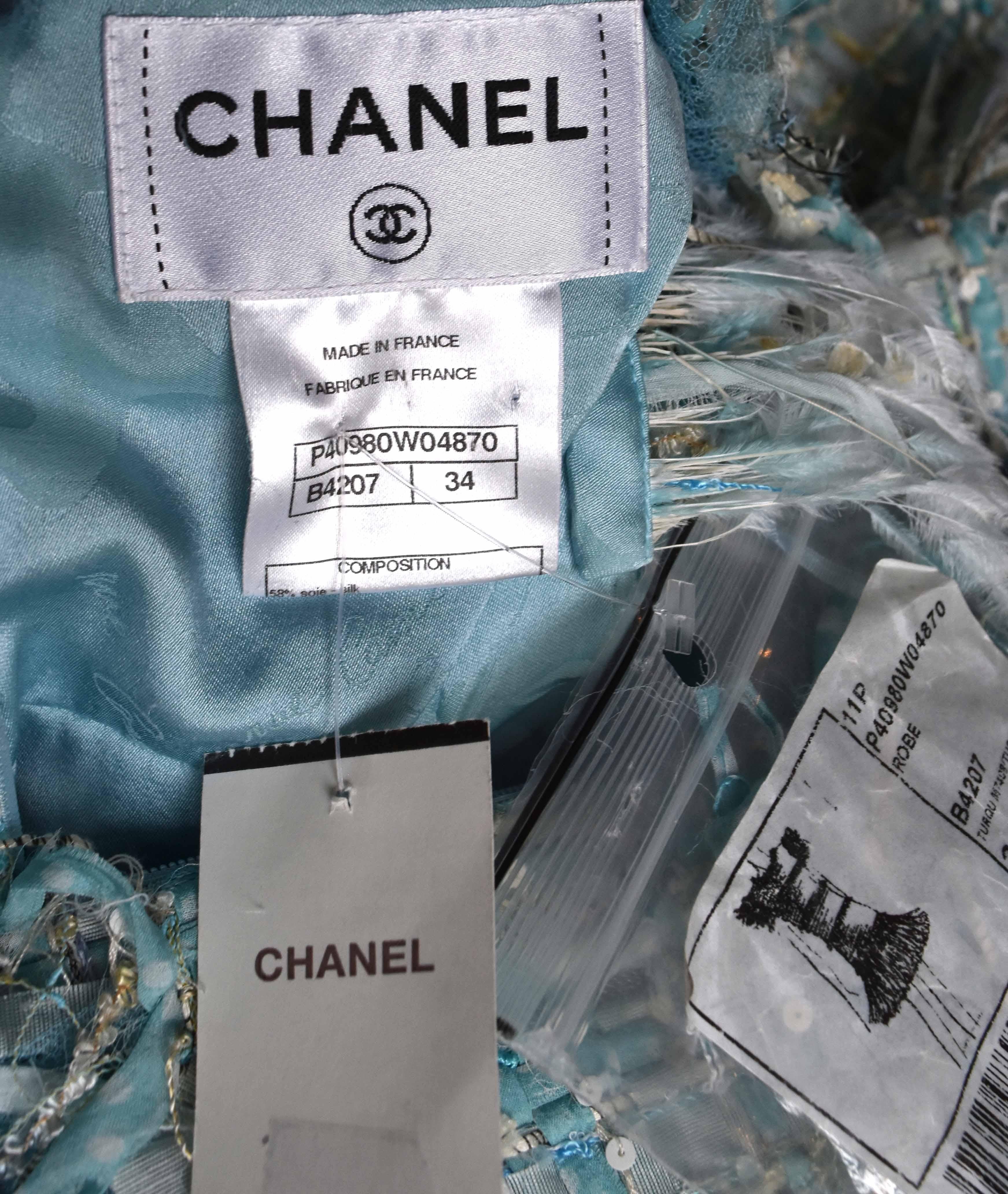 Chanel Tweed Jeweled Runway Fringe Dress With Belt NWT $14, 310 11P Spring 2011  4