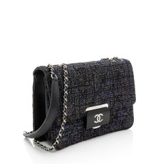 Chanel Tweed Lambskin Beauty Lock Flap Bag