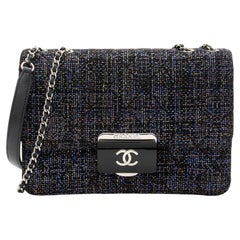 Chanel Tweed Lambskin Beauty Lock Flap Bag