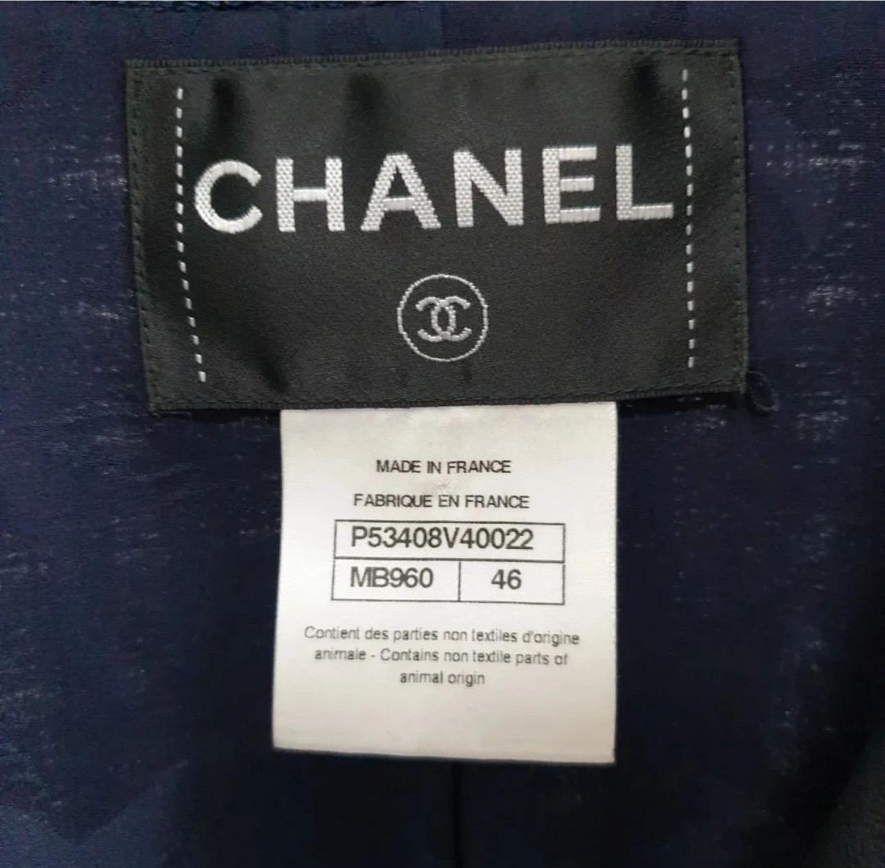 Chanel Tweed Leather Coat   For Sale 2