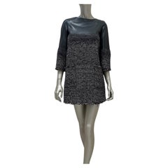 Chanel Tweed & Leather Dress Sz/36
