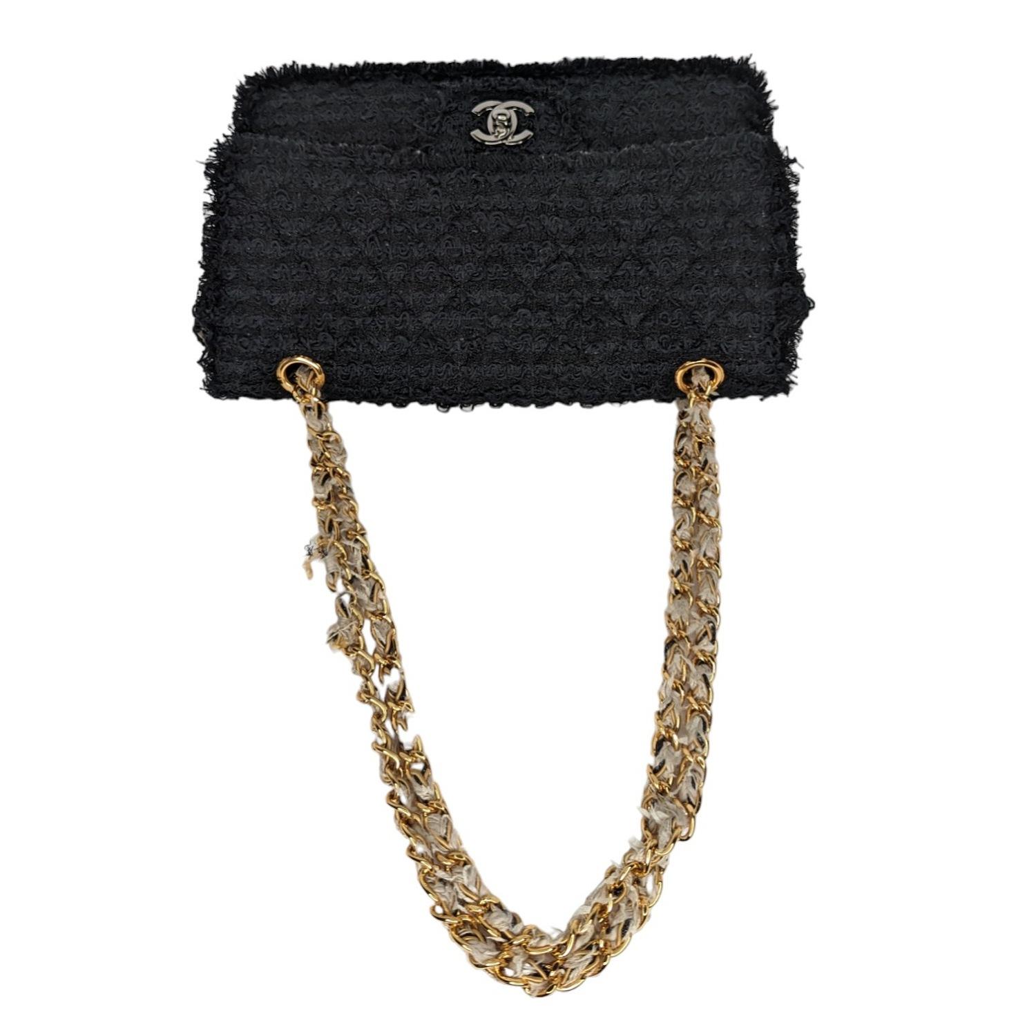 Chanel Tweed Matelasse Medium Single Flap Bag 1
