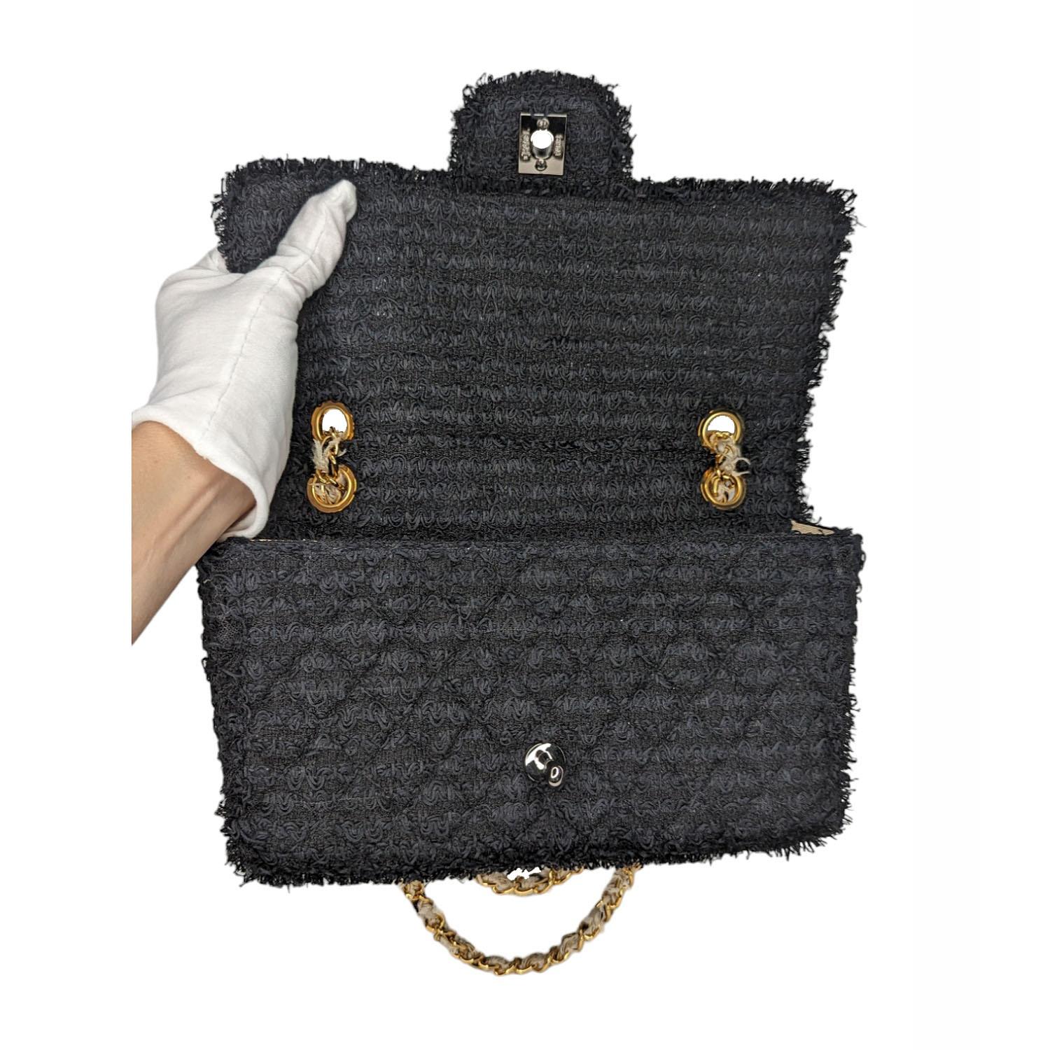 Chanel Tweed Matelasse Medium Single Flap Bag 2