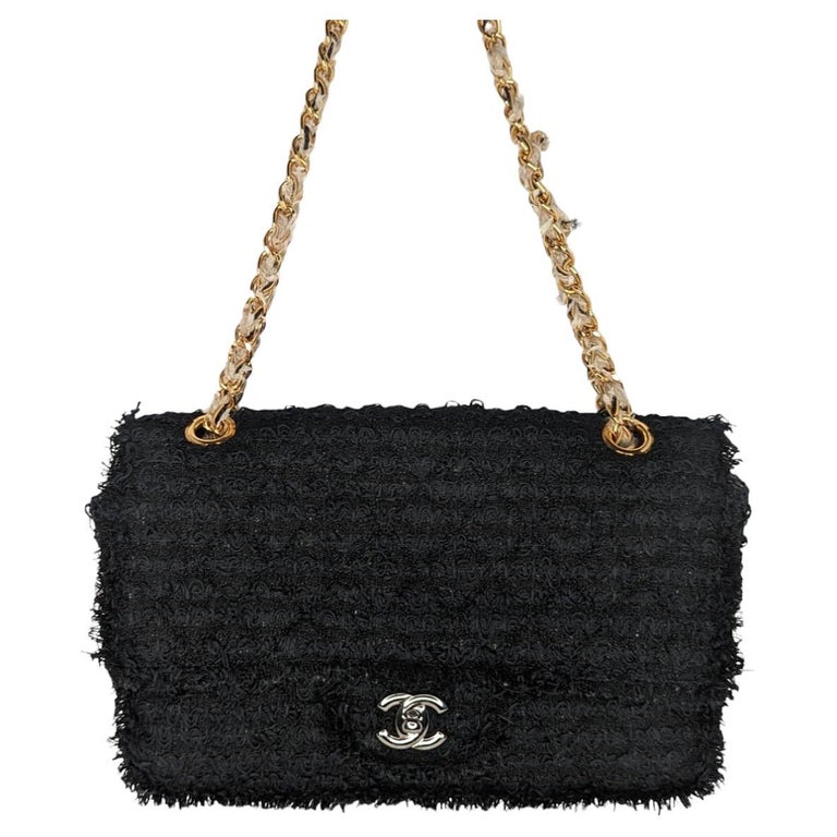Chanel Tweed Matelasse Medium Single Flap Bag