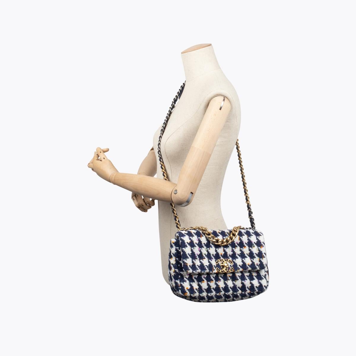 Chanel Tweed Medium 19 Flap Bag 2