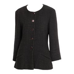 Chaqueta Chanel de tweed con multibotones y cuello redondo 40 FR