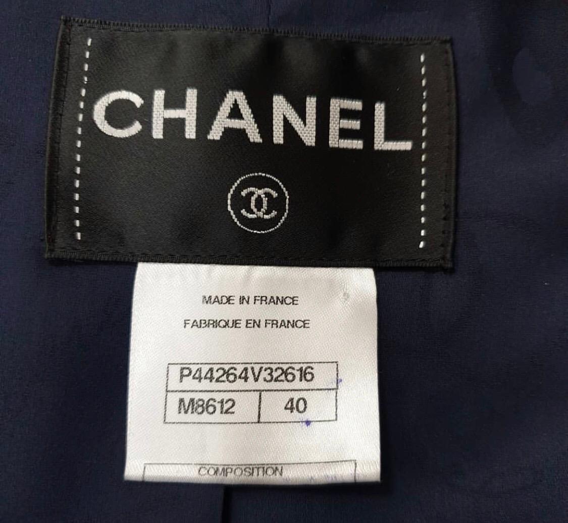 Chanel Tweed Multicolor Wool-Blend Boat Neck Button Front Blazer Jacket  1