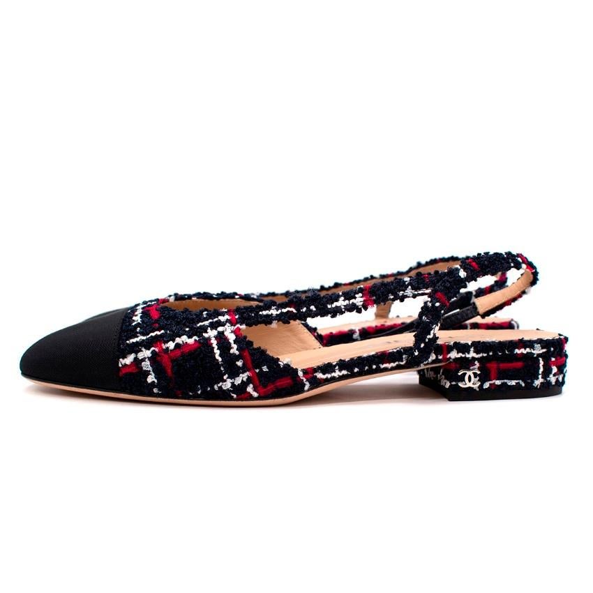 chanel slingback tweed