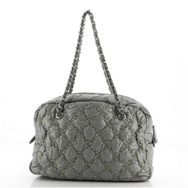 chanel tweed bowling bag