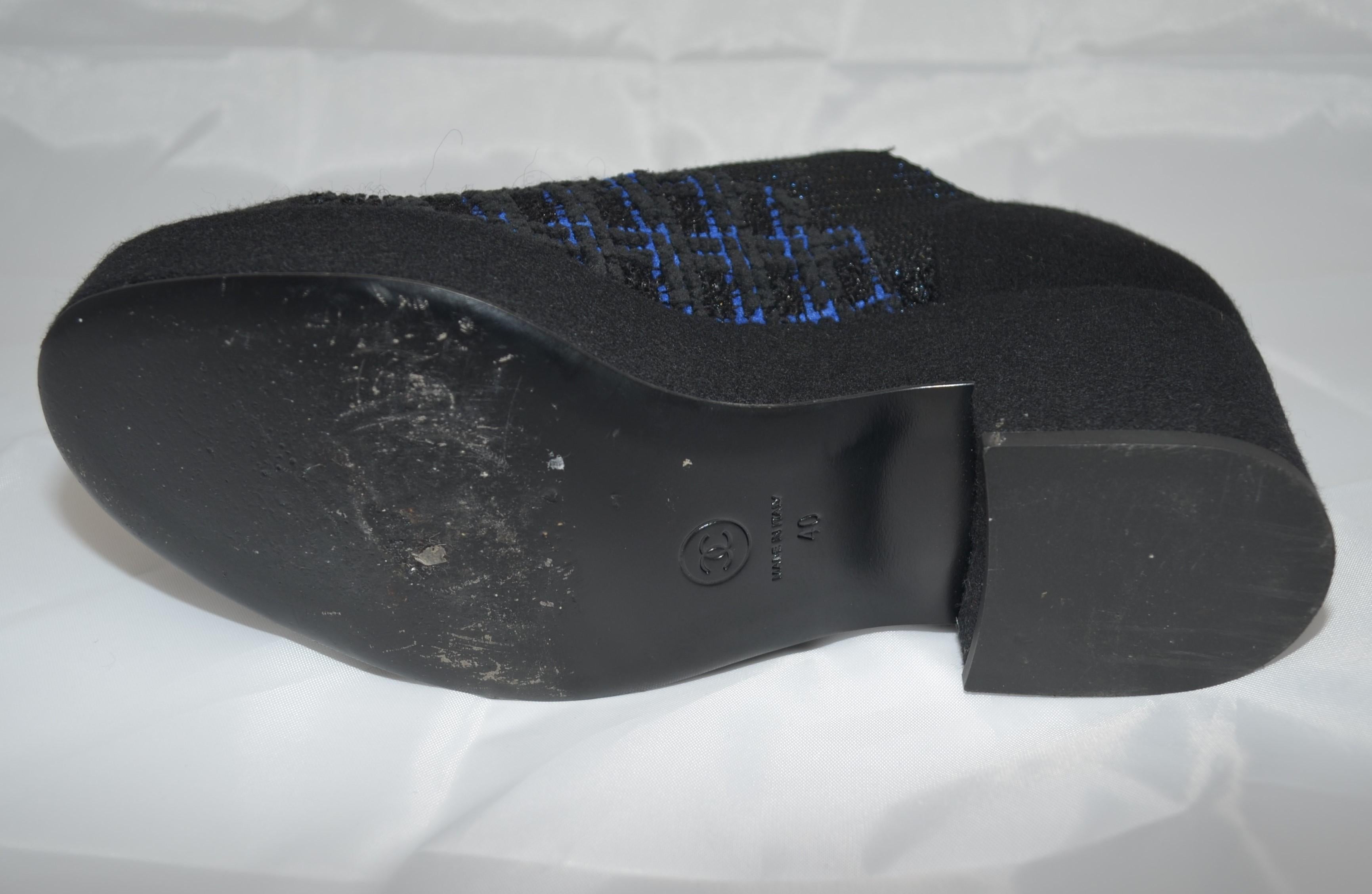 Chanel Tweed Oxford Platform Shoes, size 40 1