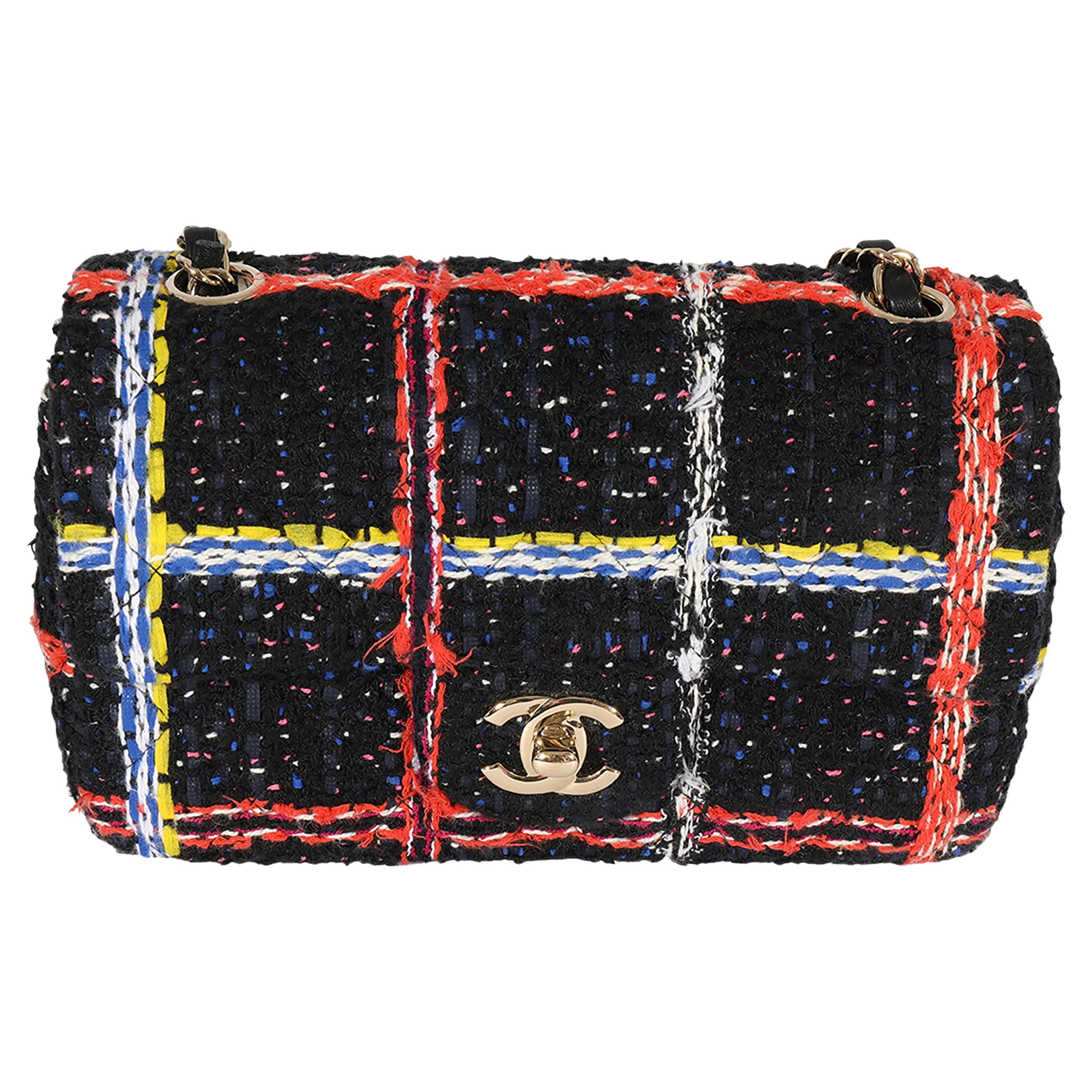 Chanel Tweed Rectangle Mini Flap En vente sur 1stDibs