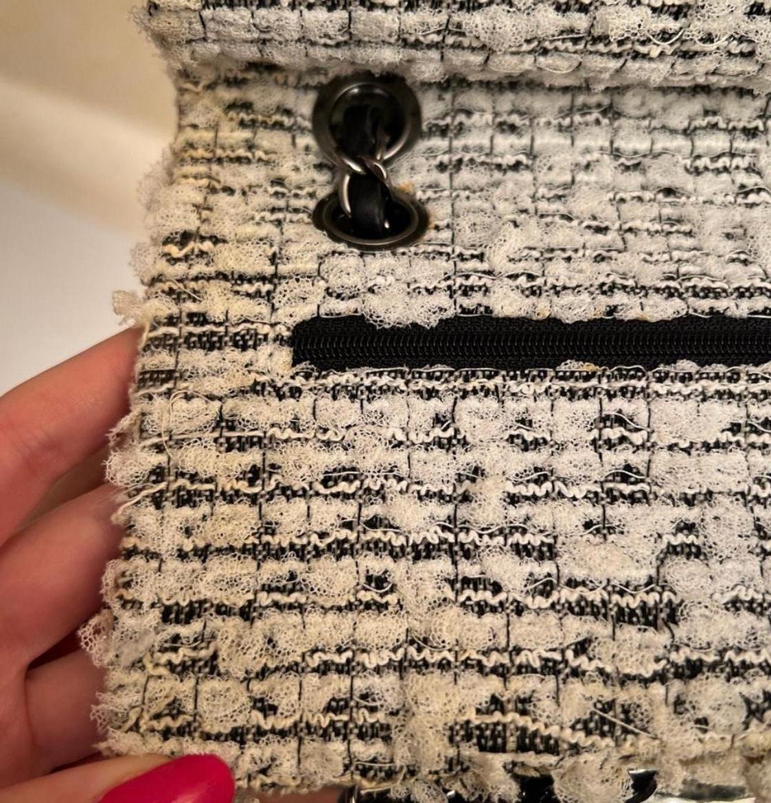 Bolsa Chanel Tweed Reissue con logos bolsa en venta 10