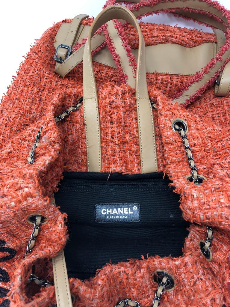 Chanel Tweed Sequins Coco Club Backpack at 1stDibs