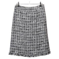 Gonna in tweed di Chanel Nero × Whiting