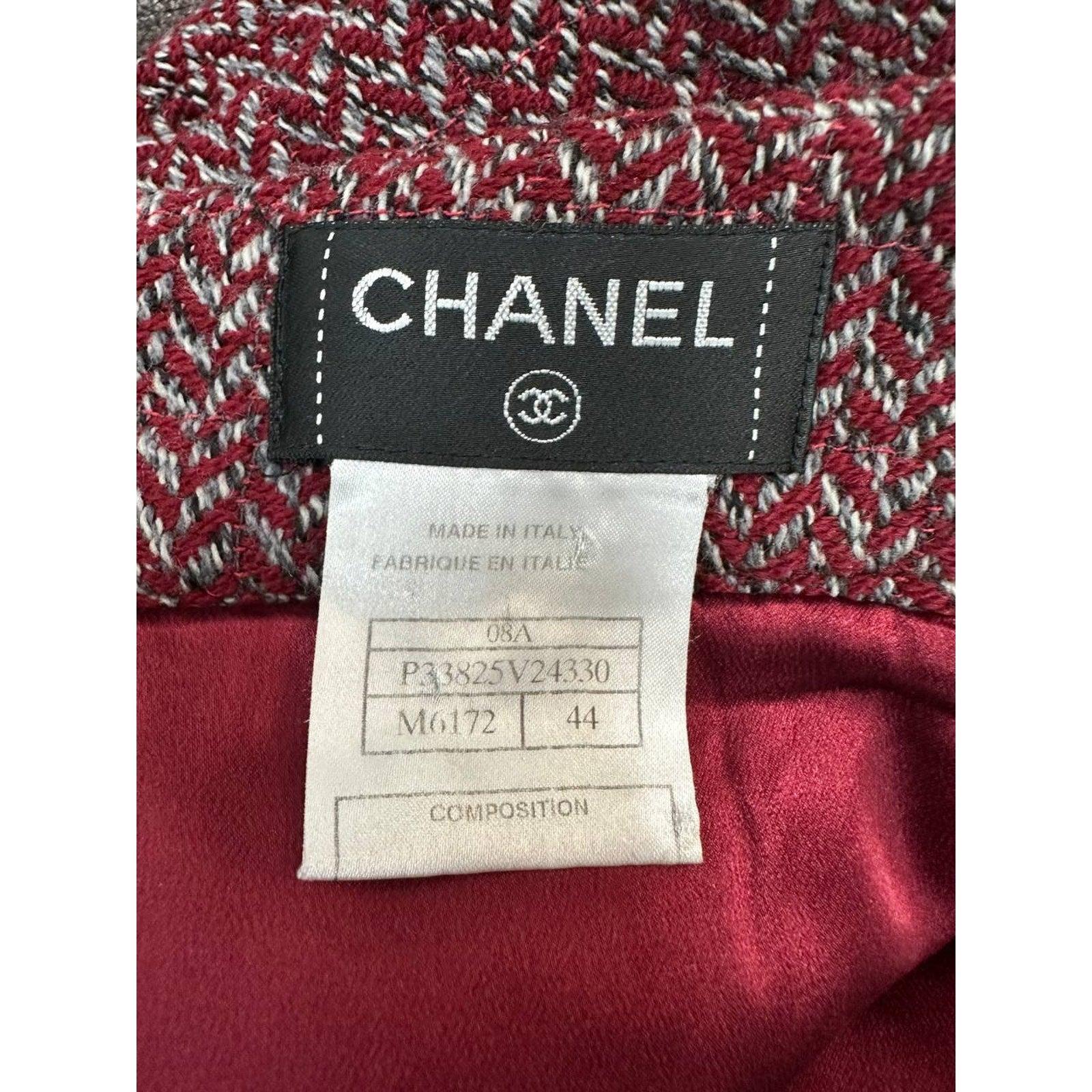 Marrone Gonna a portafoglio in lana Chanel sz.44 in vendita