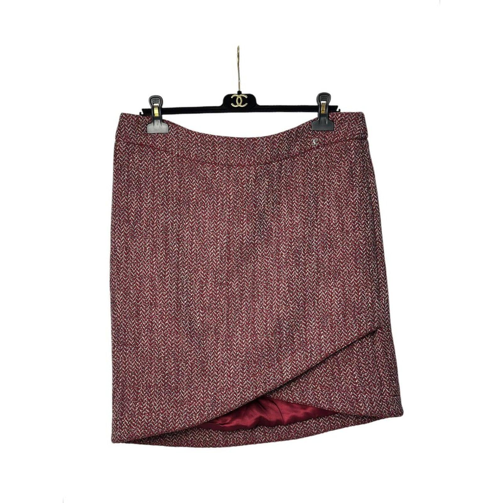 Gonna a portafoglio in lana Chanel sz.44 in vendita 1