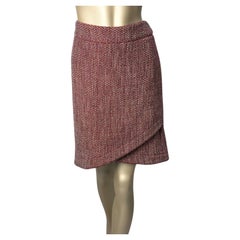 Chanel Tweed Wool Wrap Skirt Sz.44