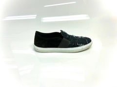 Chanel Tweed Woven Navy/Black Sneakers Size 42