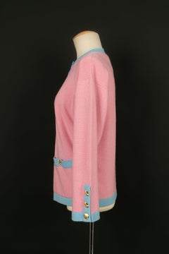Chanel Twin-Set in Pink and Blue Cashmere