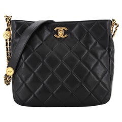 Chanel Twist Your Buttons Hobo Quilted Caviar Small
