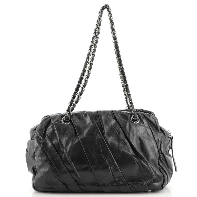 Chanel Classic Large 13 Chain Flap Shoulder Bag Lambskin Black