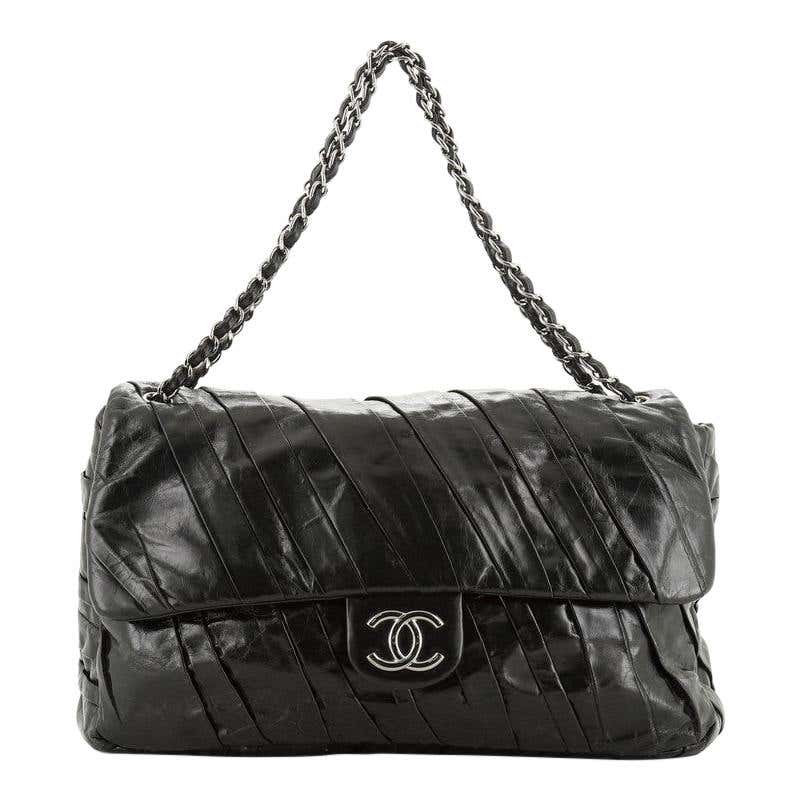 Chanel Twisted Flap Bag Glazed Calfskin Jumbo at 1stDibs