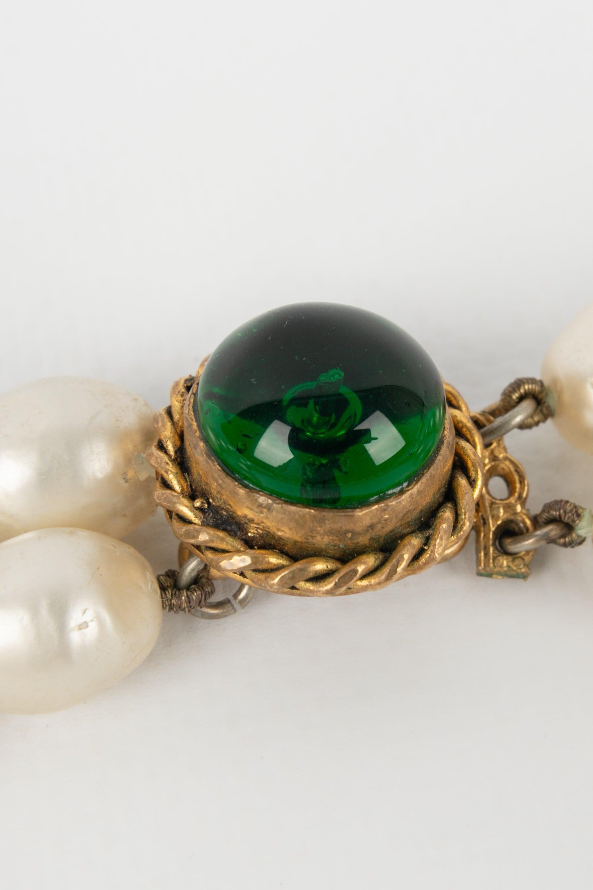 Chanel, collier de perles à deux nœuds, années 1980 en vente 3