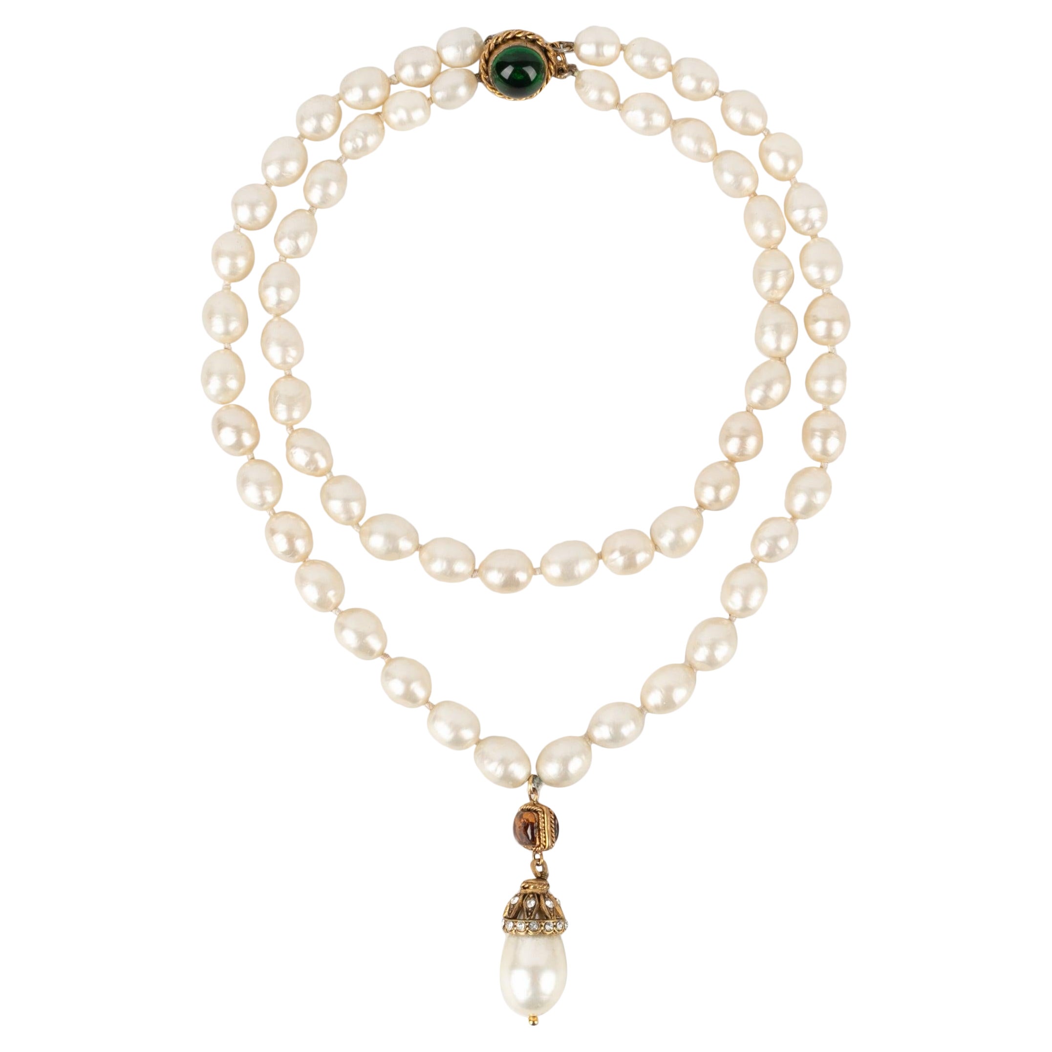 Chanel Two Knot Pearl Necklace, 1980s
