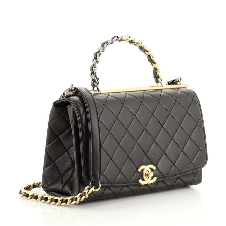 Chanel Black Quilted Grained Calfskin Small Classic Double Flap Gold  Hardware, 2022 Available For Immediate Sale At Sotheby's