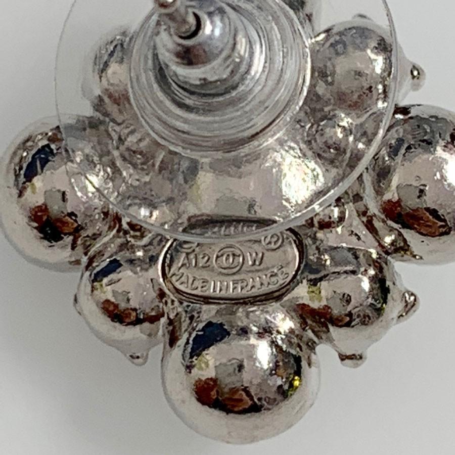chanel silver earrings
