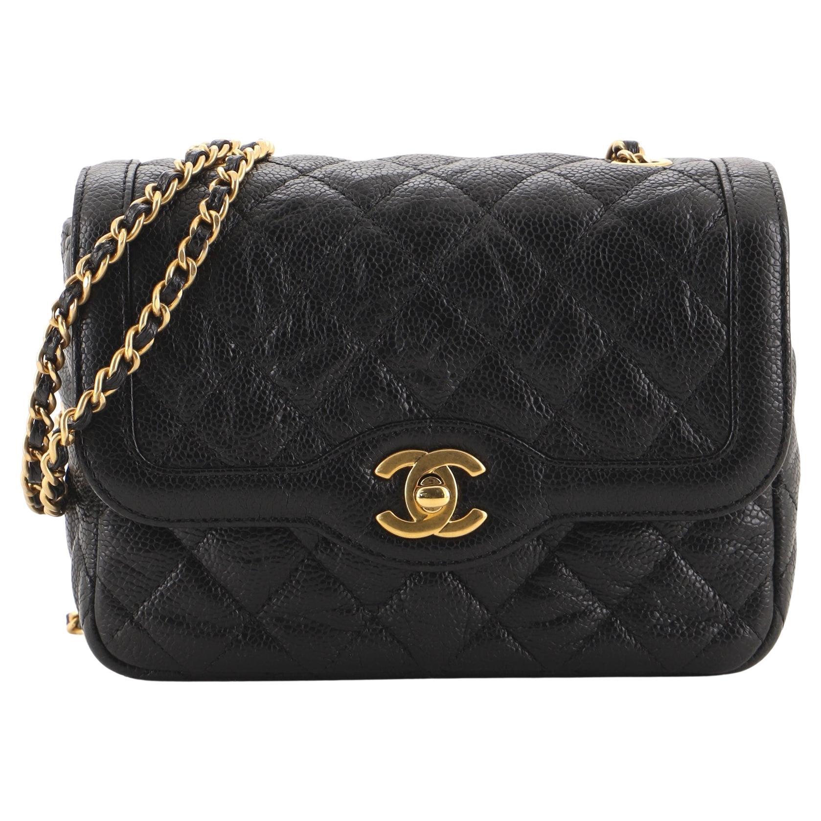 Chanel Sea Through Flap Bag Perforated Calfskin with Quilted