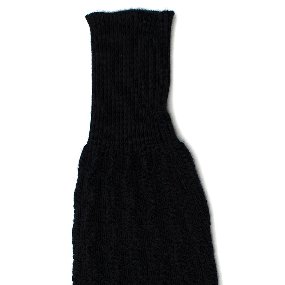 Black Chanel Two-Tone Knit Cashmere Blend Roll Neck Jumper - Size US 0-2