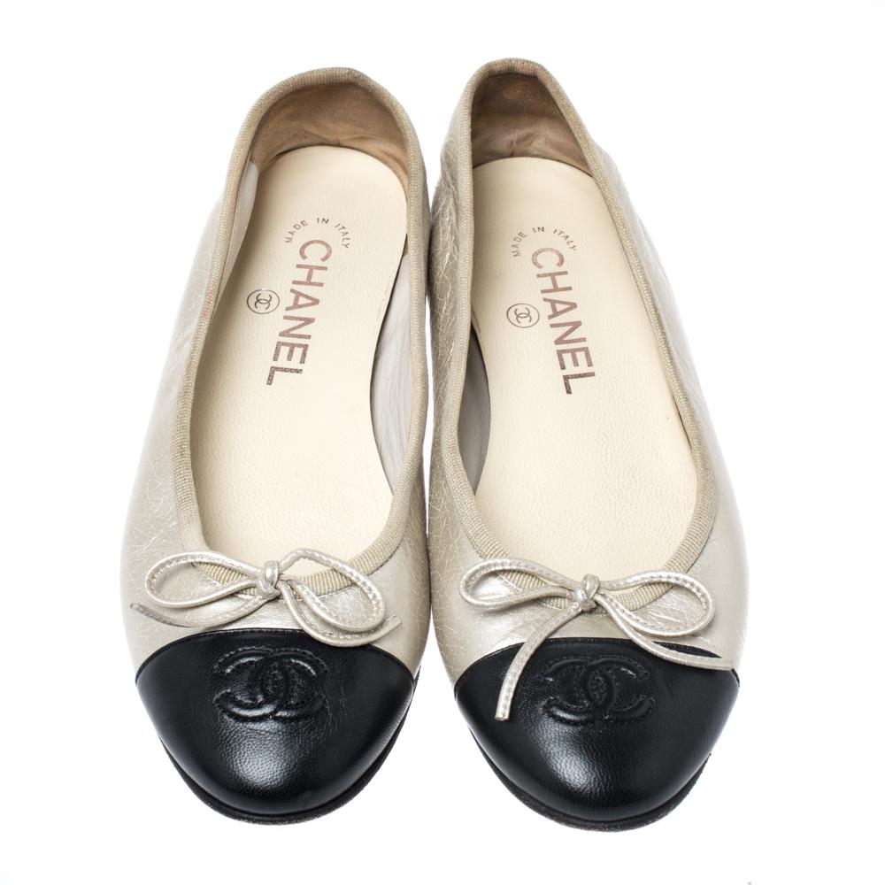 two toned ballet flats