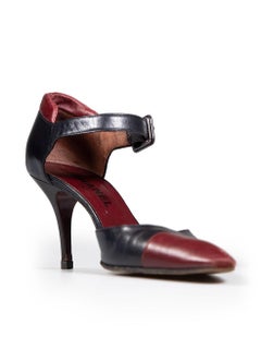 Chanel Two Tone Leather Mary Jane Pumps Size IT 38