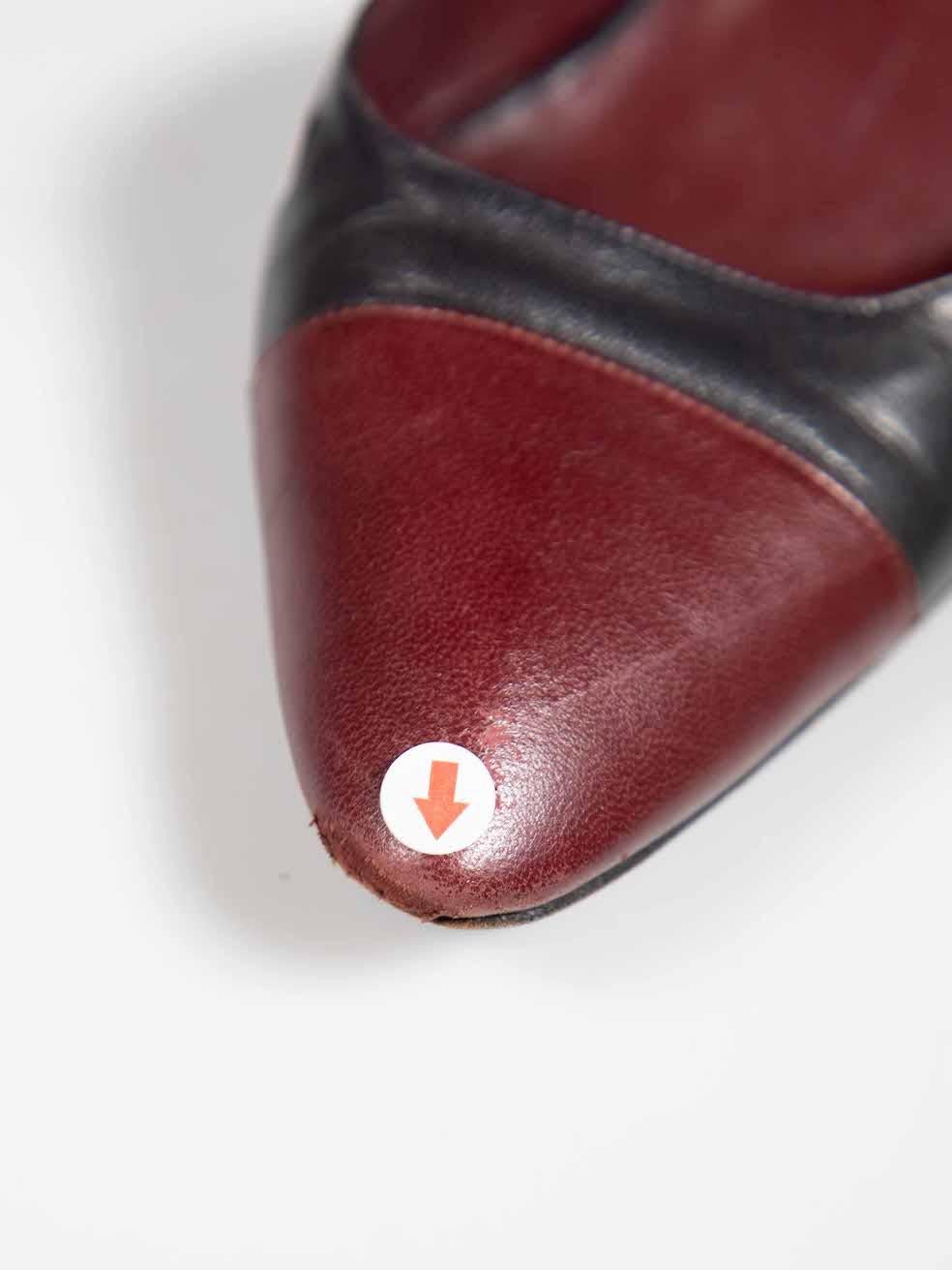 Chanel Two Tone Leather Mary Jane Pumps Size IT 38 1