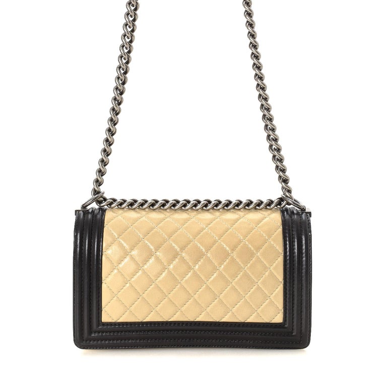 Chanel twotone Medium Boy Bag For Sale at 1stDibs