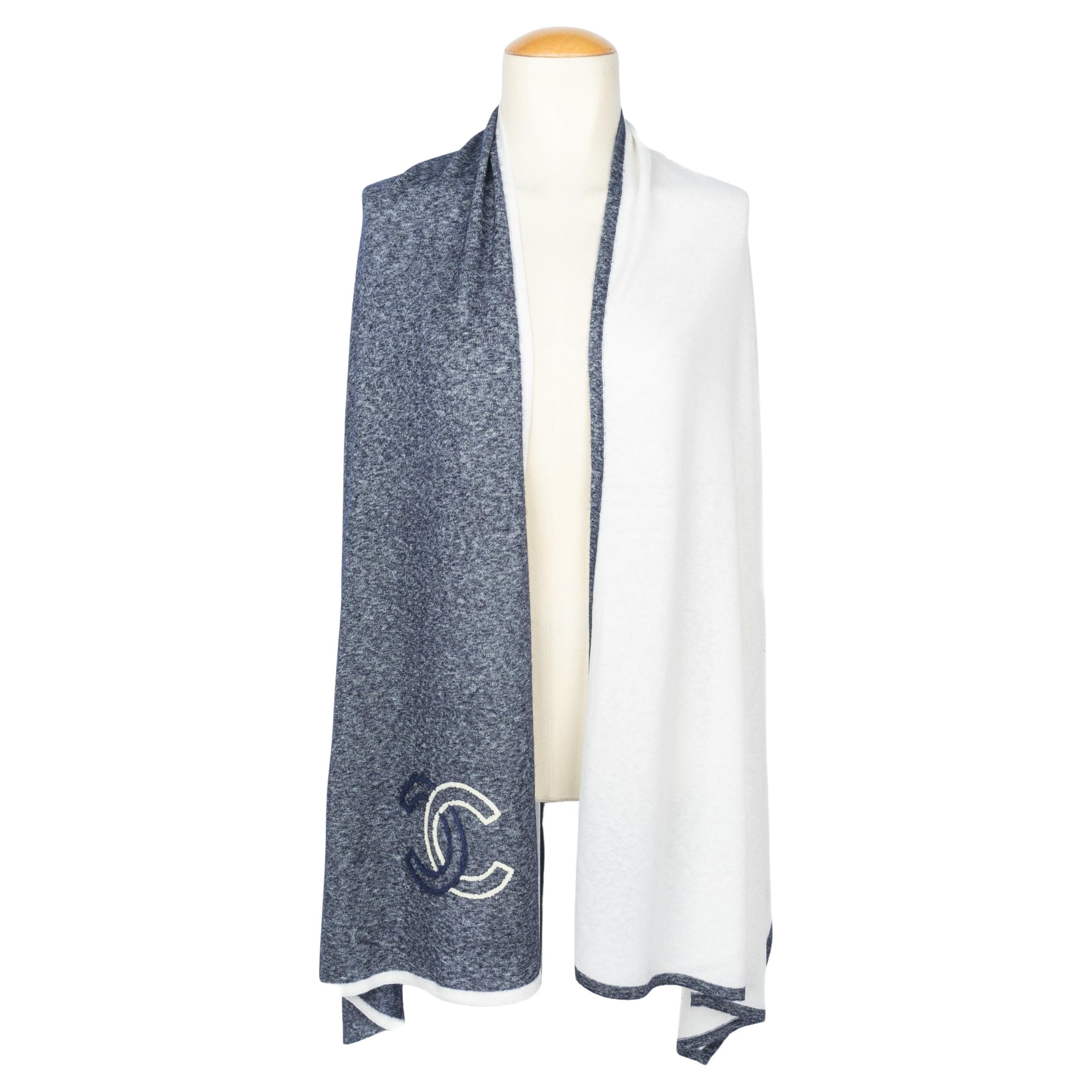 Chanel two-tone scarf