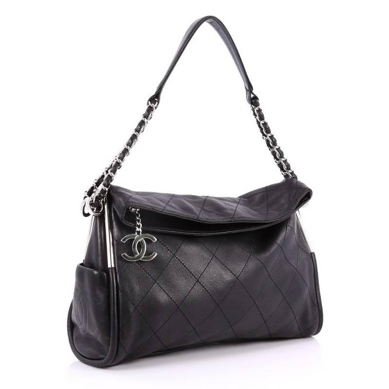 Black Chanel Ultimate Soft Hobo Leather Medium