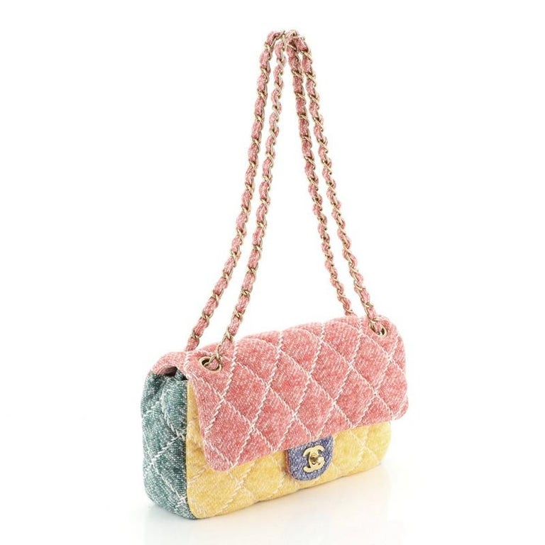 Chanel Ultimate Stitch Flap Bag Multicolor Quilted Jersey Medium at 1stDibs
