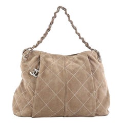 Chanel Ultimate Stitch Hobo Quilted Nubuck Large