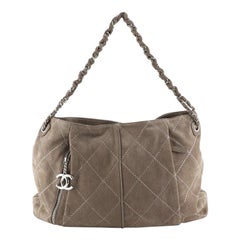 Chanel Ultimate Stitch Hobo Quilted Nubuck Large