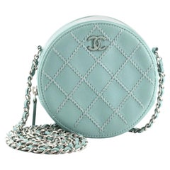 Chanel Ultimate Stitch Round Clutch with Chain Quilted Leather Mini