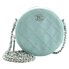 Chanel Ultimate Stitch Round Clutch with Chain Quilted Leather Mini