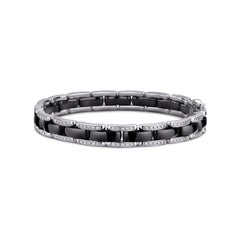 Bracciale Chanel Ultra 0,85 carati con diamanti e ceramica nera, oro bianco 18 carati