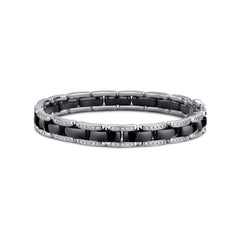 Chanel Ultra 0.85 Carat Diamond and Black Ceramic Bracelet 18 Karat White Gold