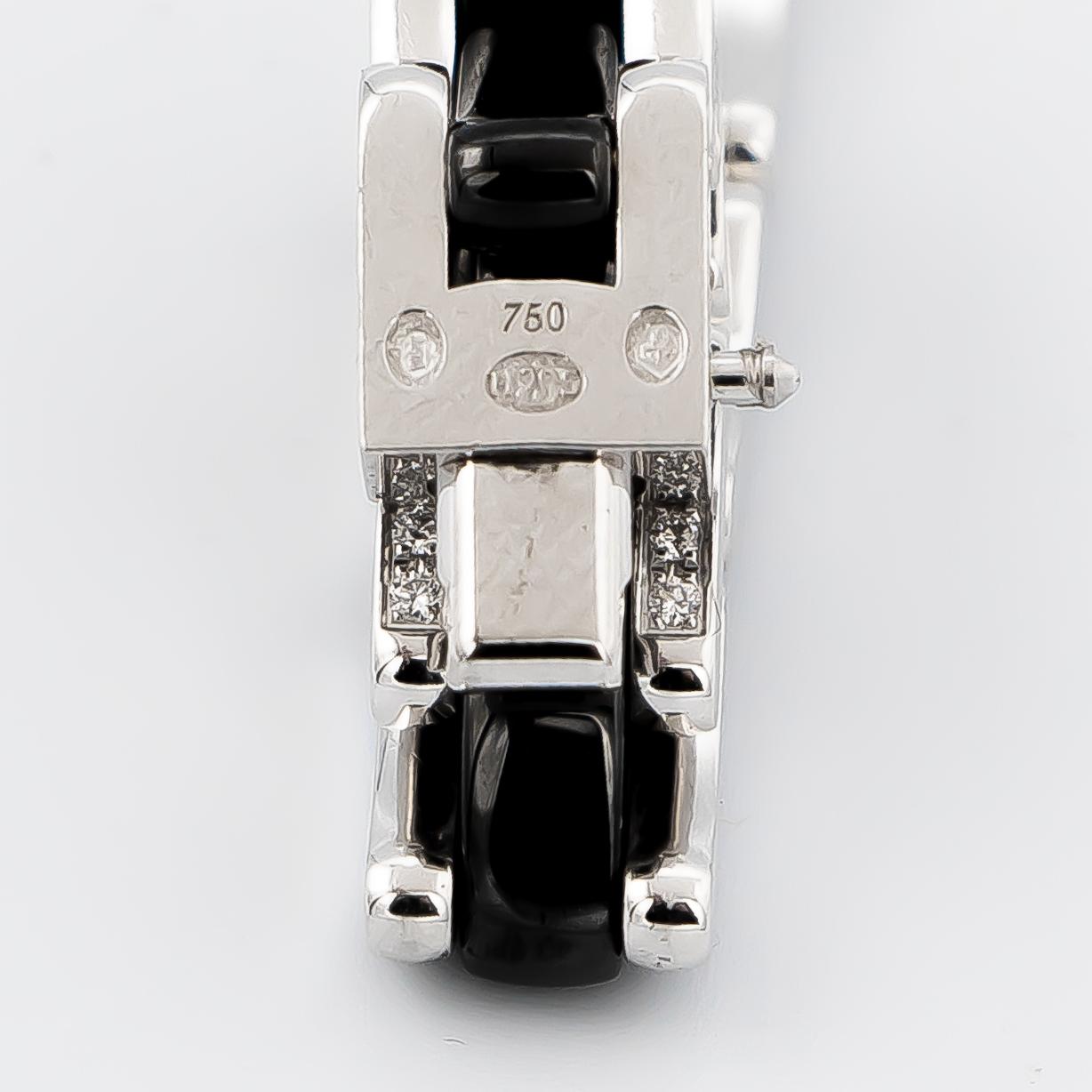 Chanel Ultra 0.85 Carat Diamond and Black Ceramic Bracelet 18 Karat White Gold In Excellent Condition In Las Vegas, NV
