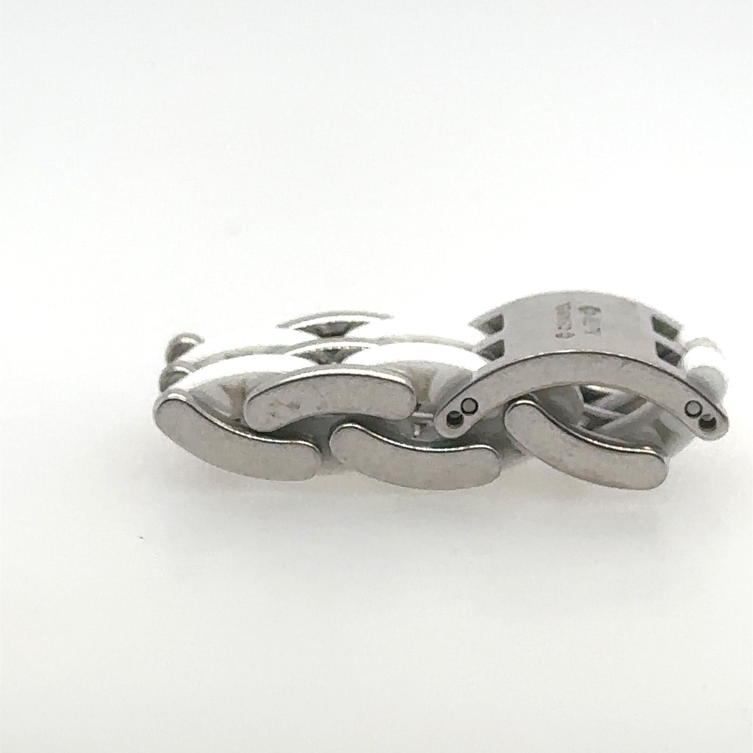 Chanel Ultra 18k White Gold & Ceramic Ring In Good Condition In Vaughan, CA